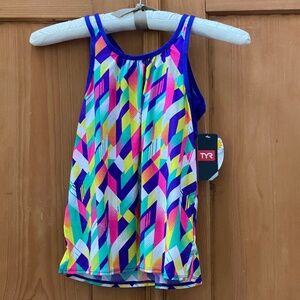 NWT Girl's TYR Tankini-style Swim Top Sz XL